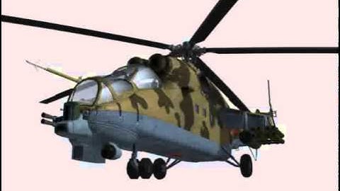 Mil Mi35 N Hind Russian Helicopter Gunship Game Ready 3D model from CGTrader.com