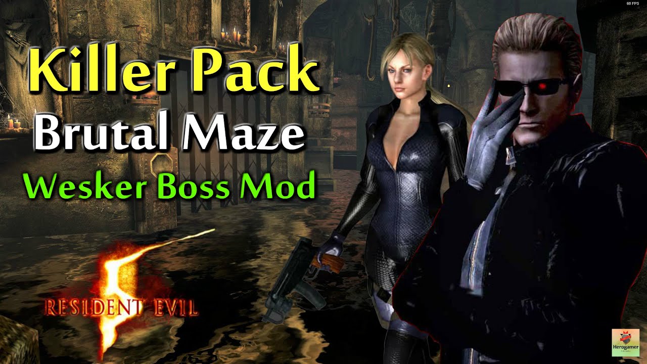 Resident evil 5 Killer Pack Mercenaries Mode with Wesker Boss Mod - Brutal Maze