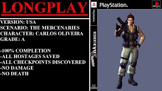 Resident Evil 3: Nemesis [USA] (PlayStation) - (Longplay - Carlos Oliveira | Mercenaries | A Grade)