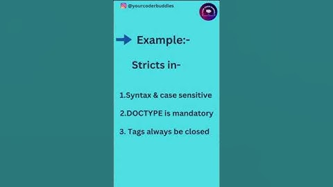 What is XHTML?#xhtml #shorts #yourcoderbuddies #coder #markuplanguage