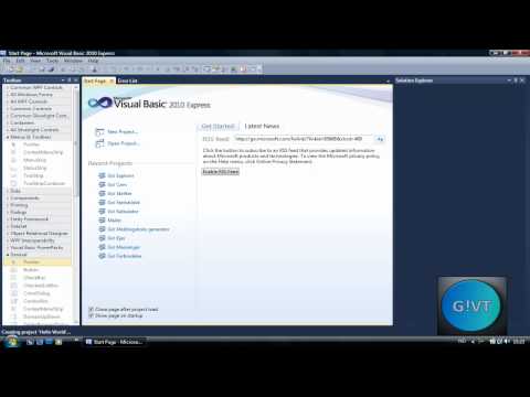 Microsoft Visual Basic 2010/2008 -  Hello World