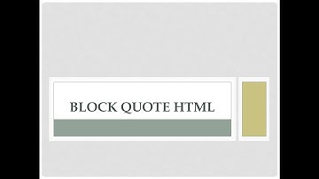 BlockQuote in HTML  |Urdu| |Hindi|