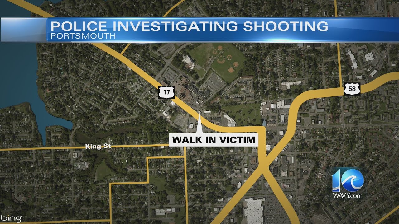 Man walks into hospital with gunshot wound in Portsmouth - YouTube