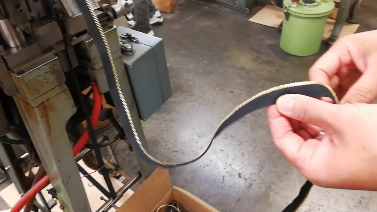 Manufacture of metal zipper teeth YouTube