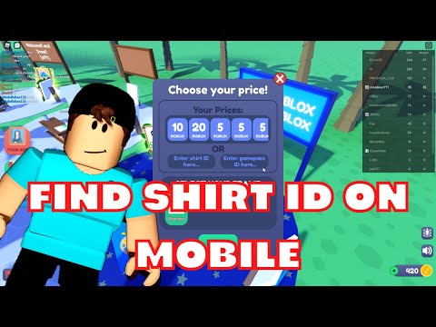 This is how you get shirt id - Roblox Starving artist 