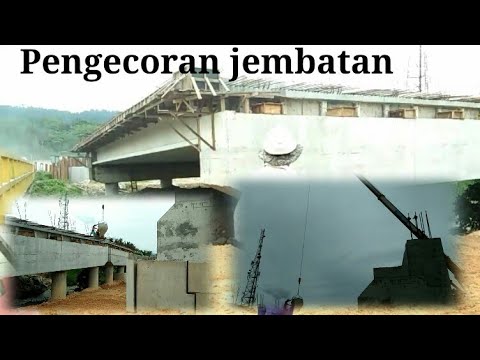 Pengecoran tempat penaruhan Beam jembatan - YouTube