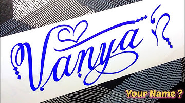 Vanya Name Signature Calligraphy Status | #calligraphy  #signature #s #signatureartist #vanya