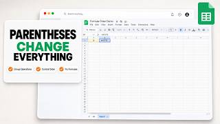 Full How to Control Formula Order with Parentheses in Google Sheets News