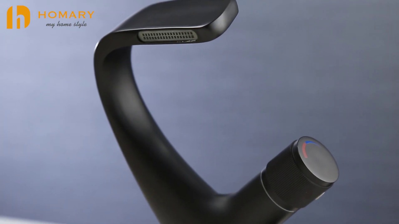 Single Handle Waterfall Bathroom Sink Faucet Matte Black/Polished Chrome Review