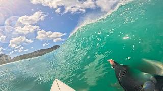 Riding CLOSEOUT BARRELS at 7 A.M. (POV SURF & Commentary)