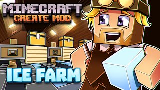 How to make a Create Mod Ice Farm in Minecraft - 2000 Ice per hour