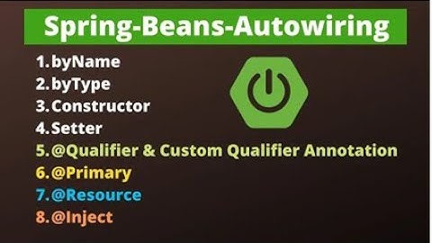 Spring Boot Autowiring   @Autowired   @Qualifier   @Primary   @Resource   @Inject