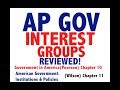 AP GOV Review Chapter 10 Interest Groups