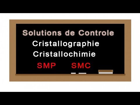 Cristallographie et Cristallochimie Examen Corrigés SMP et SMC S4 (Darija)