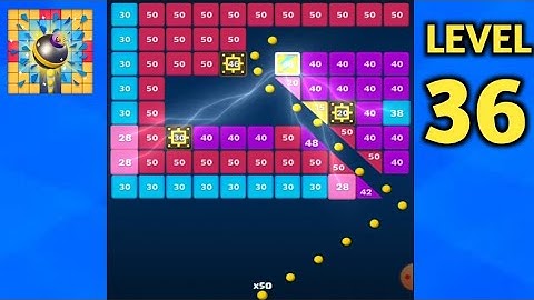Brick Breaker - All Levels Gameplay Andriod,ios ( Level 36 ) | Game the Chain