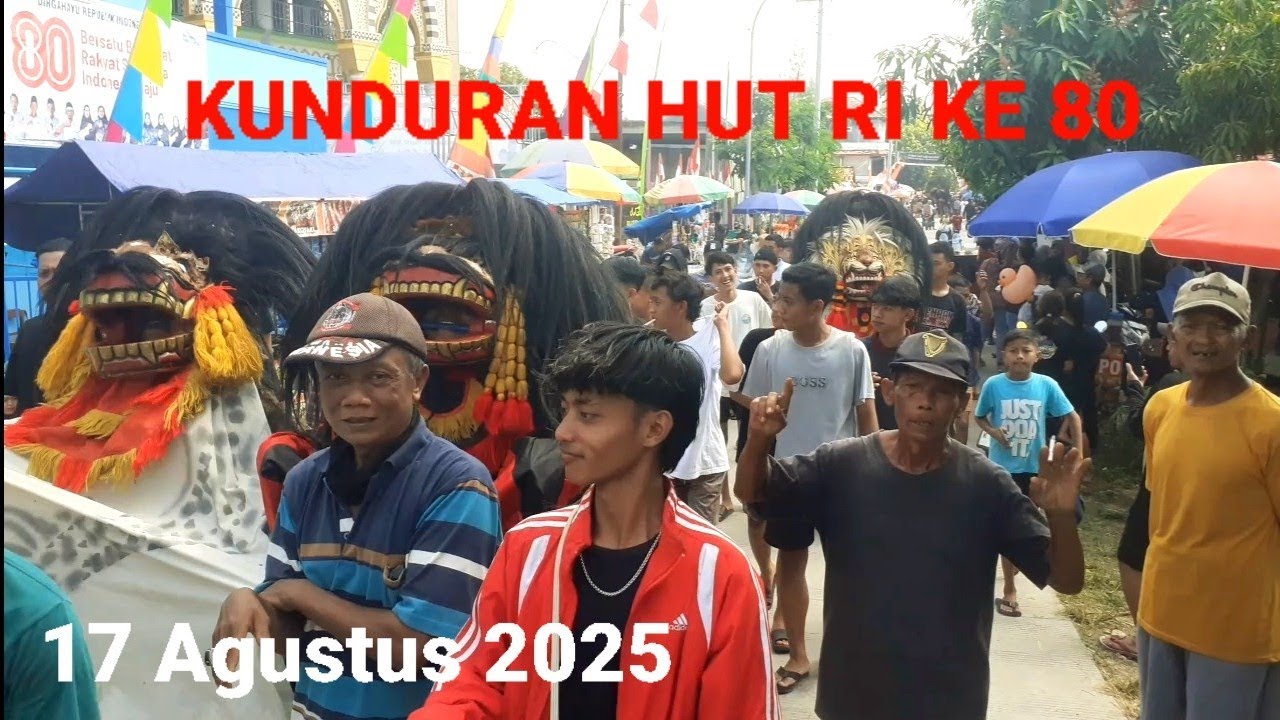 Meriah !! Full Barongan Kunduran Turun Di Jalan Raya Acara Agustusan 2025