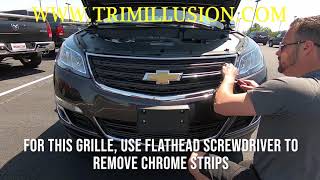 Trim Illusion Abs463 Chevy Traverse Mesh Grille Installation