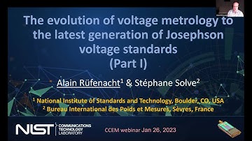 CCEM Webinar - 26/01/2023 – The evolution of voltage metrology to the latest generation of JVSs