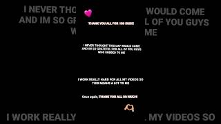 Download Lagu 🩷 THANK YOU ALL FOR 100 SUBS! 🫶🏼 #100subs #happy #grateful #fypシ MP3