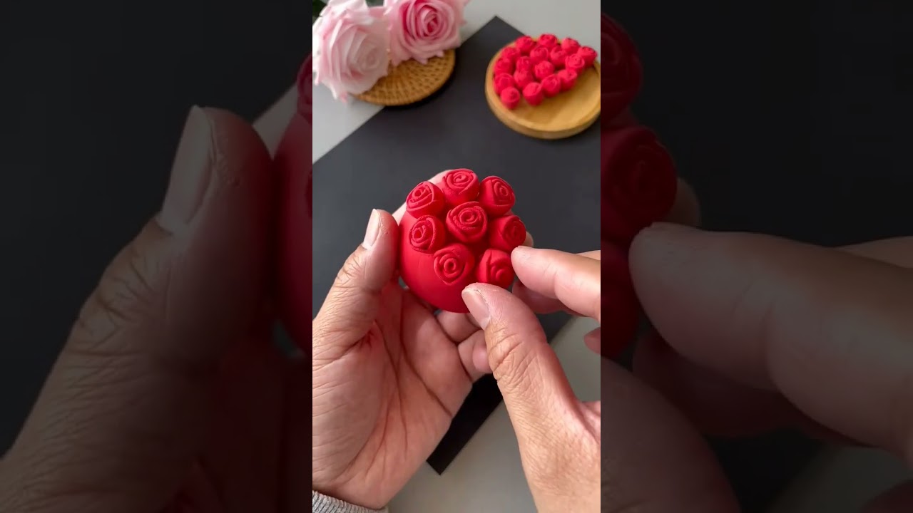 Handmade red roses
