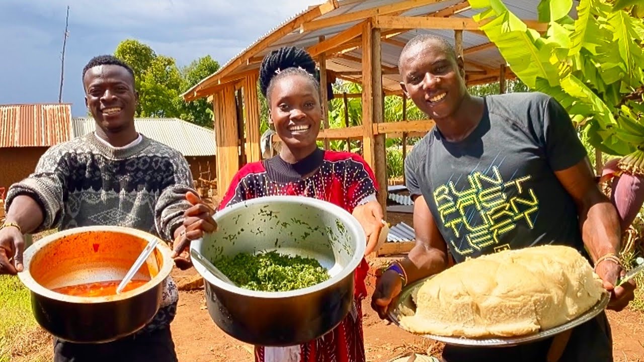 A Must Try Authentic Delicacy of Beef Tripe, Fresh Kales with Giant Ugali for Our Hardworking Masons