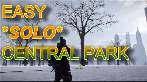 The Division Glitches: *EASY SOLO* Get to Central Park Out Of Map