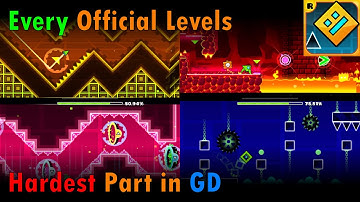[2.2] Geometry Dash - Hardest Part in Every Official Levels (Including Spin-offs)