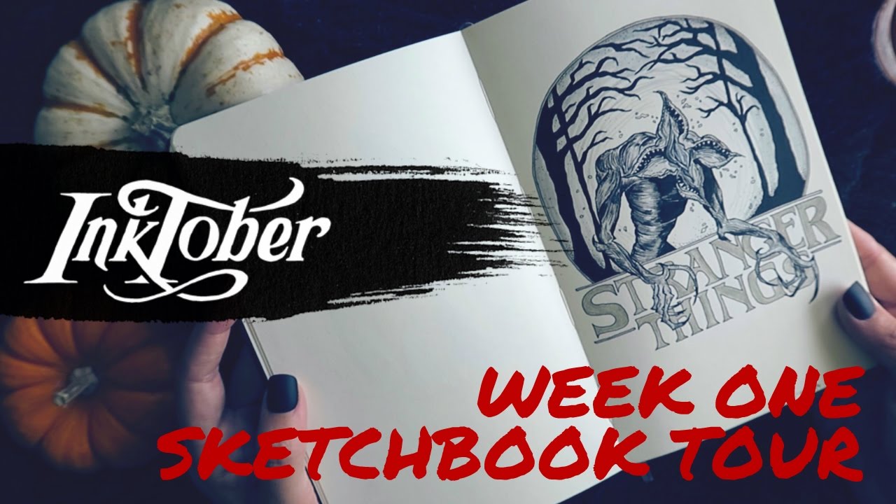 INKTOBER 2016 | week one sketchbook tour - YouTube