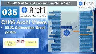 Archi Tutorial 035 - ch06 Archi Views - 06.23 Connection Bend Points