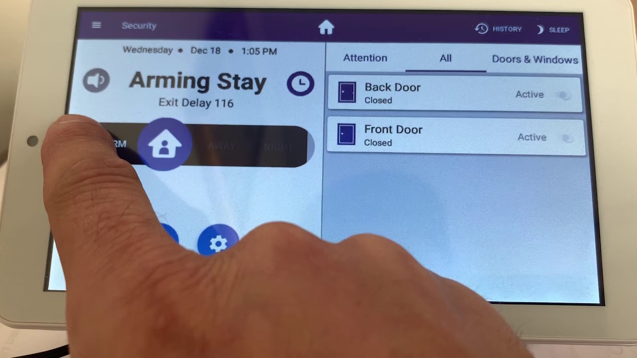 SWS Tutorial - Alula - How to arm and disarm your panel from touch ...