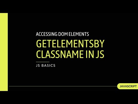 Javascript getElementsByClassName()