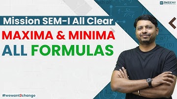 MAXIMA  & MINIMA ALL FORMULAS | RK SIR | RKDEMY   #mumbaiuniversity #formula #engineeringmaths