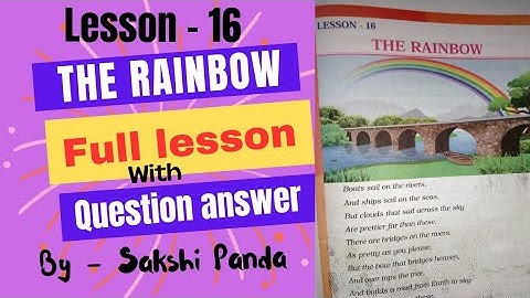 Class- 4 English Lesson -16(THE RAINBOW) Lesson and Question Answer ।। Sakshi Panda।।