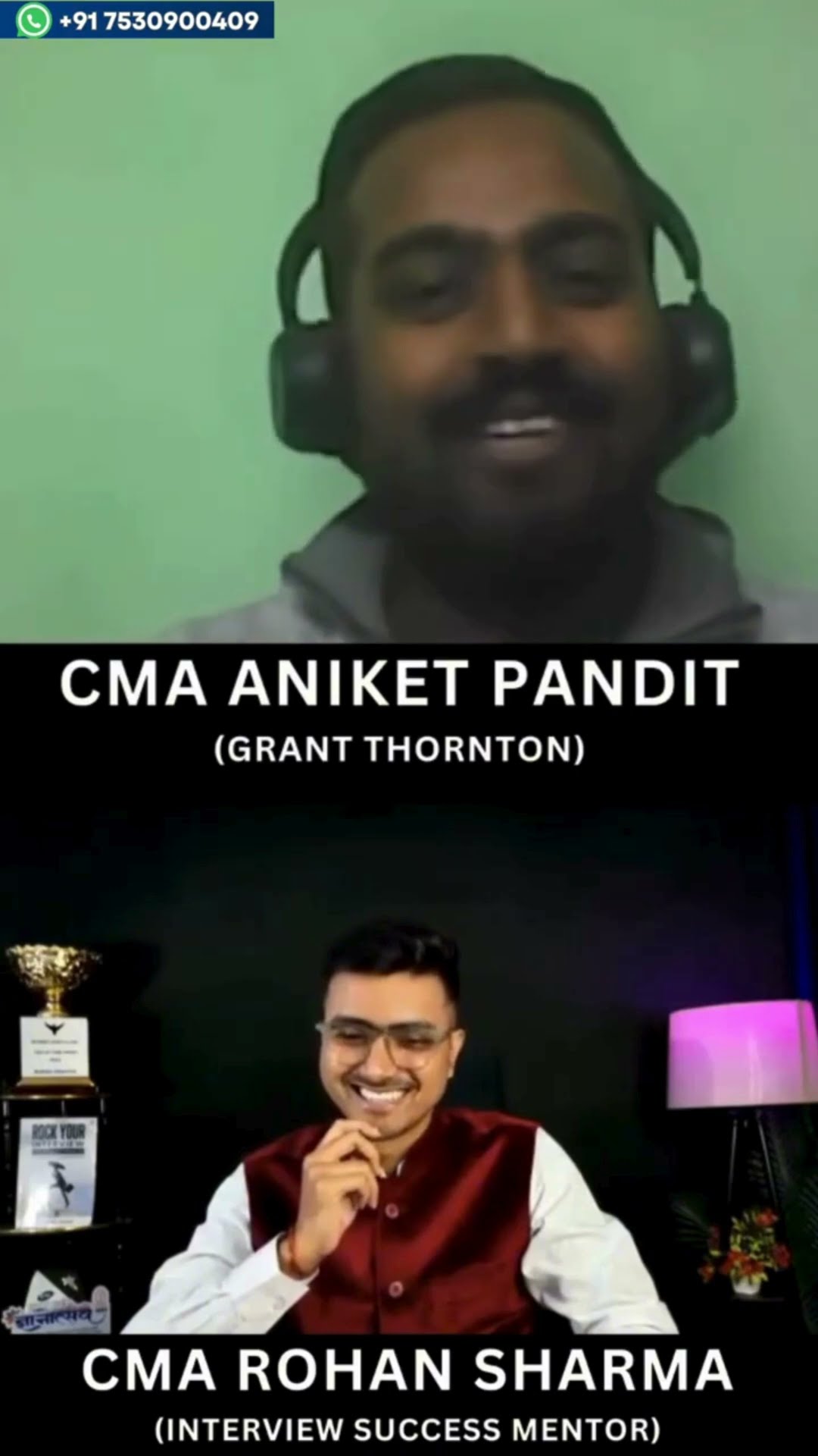 CMA Aniket Pandit video testimonial — CMA placement selection at Grant Thornton | Career Success Launchpad