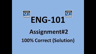 ENG-101 Assignment#2 Solution Fall 2020 |Virtual University|