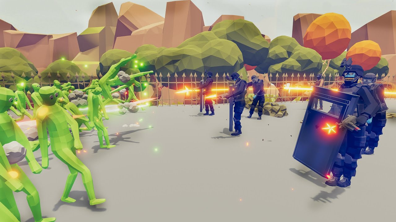 Zombie 100 Units vs Army Soldier - Totally Accurate Battle Simulator TABS