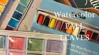 Watercolor Fall Leaves for Journal Tuck Spots!