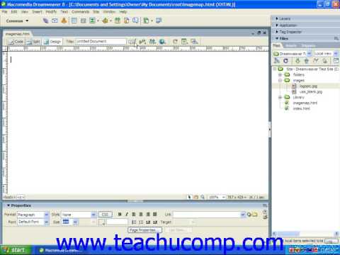 Dreamweaver Tutorial Inserting Images Adobe Training Lesson 6.3