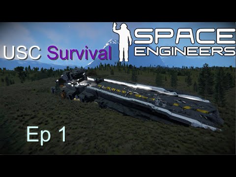 Space Engineers USC Survival Ep 1 The Crash Landing - YouTube