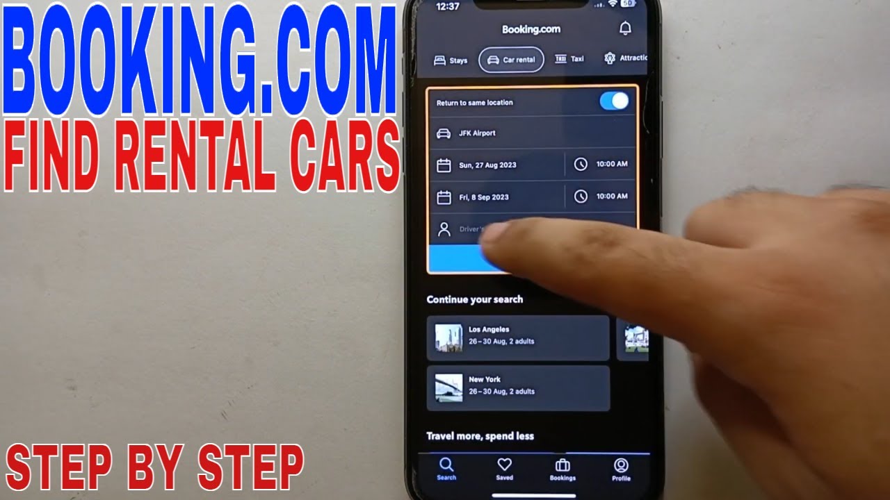 How To Find Rental Cars On Booking