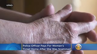 Police Officer Pays For Elderly Woman's Plane Ticket Home After She Got Scammed