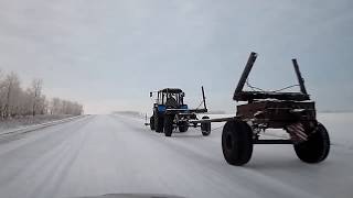 Обычная поездка в деревню зимой Здвинский район