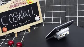 Coswall Random Click  Switch With LED Indicator Glass panel
