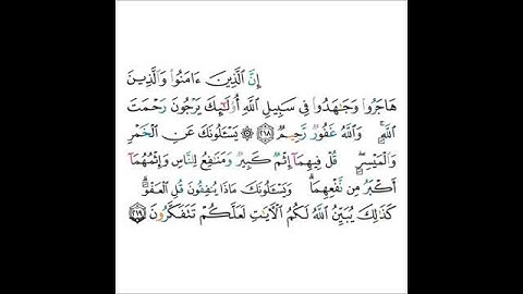 القارئ ماجد الزامل - سورة البقرة - من الآية 218 إلى الآية 219