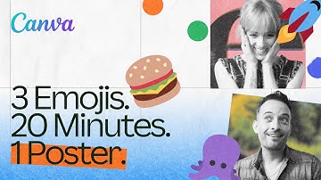 Can Canva designers create a poster from just three emojis in 20 minutes? | The Drawing Board