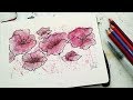 Watercolor pencils for beginners flowers