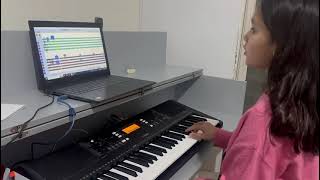 Soft Mozart Karma Alameh Playing Playing R(H), singing and writing Lyanchiku in E minor screenshot 1