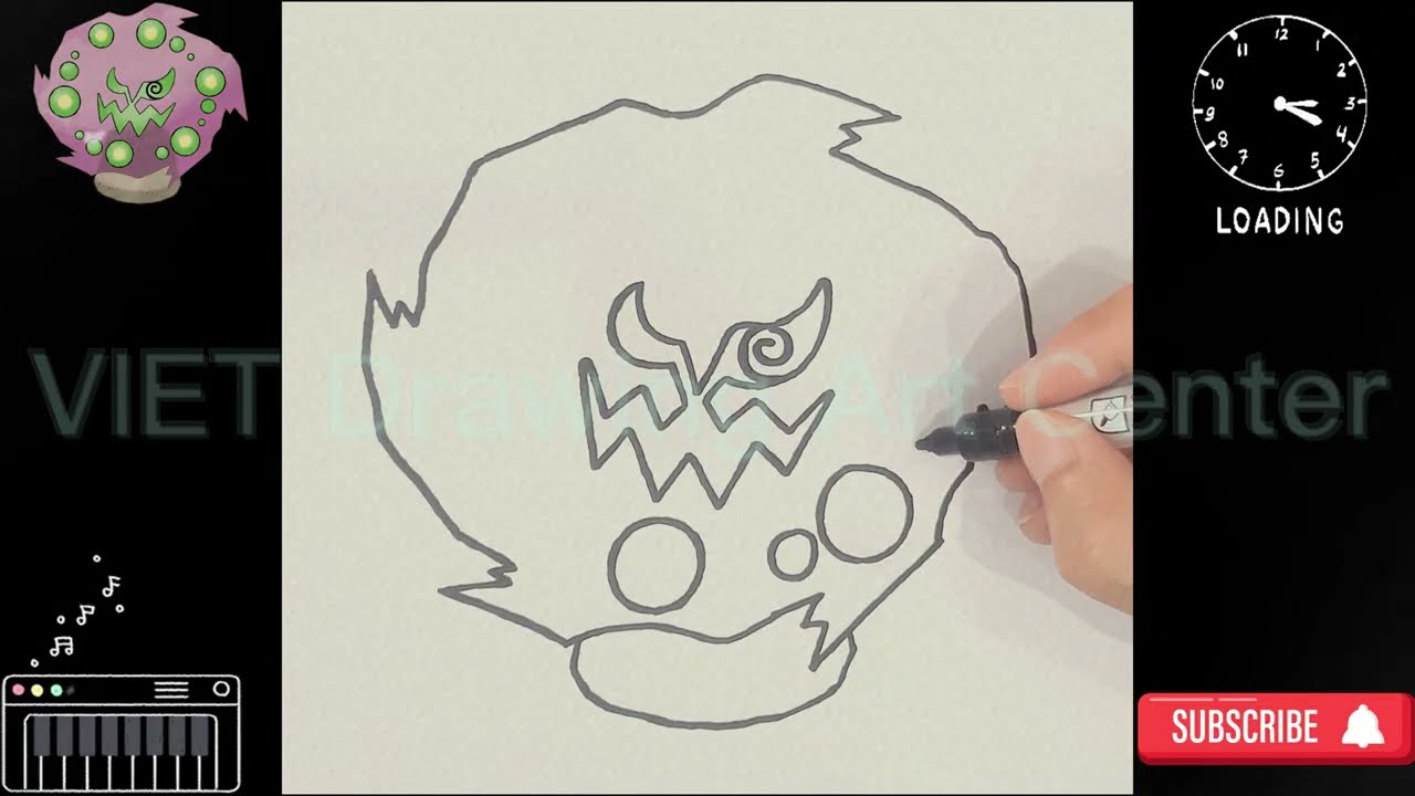 Spiritomb Draw How to draw POKEMON Spiritomb step by step - YouTube