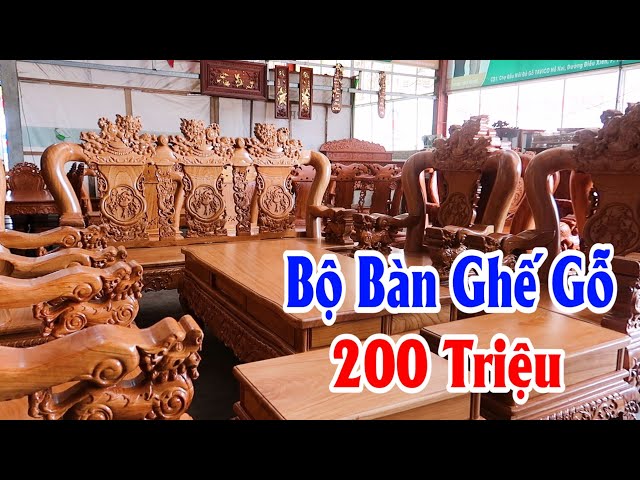 Bất ngờ với bộ bàn ghế 200 triệu tại Đồ Gỗ Xuân Bắc Hố Nai nơi hội tụ tinh hoa đồ gỗ | Saigon Travel