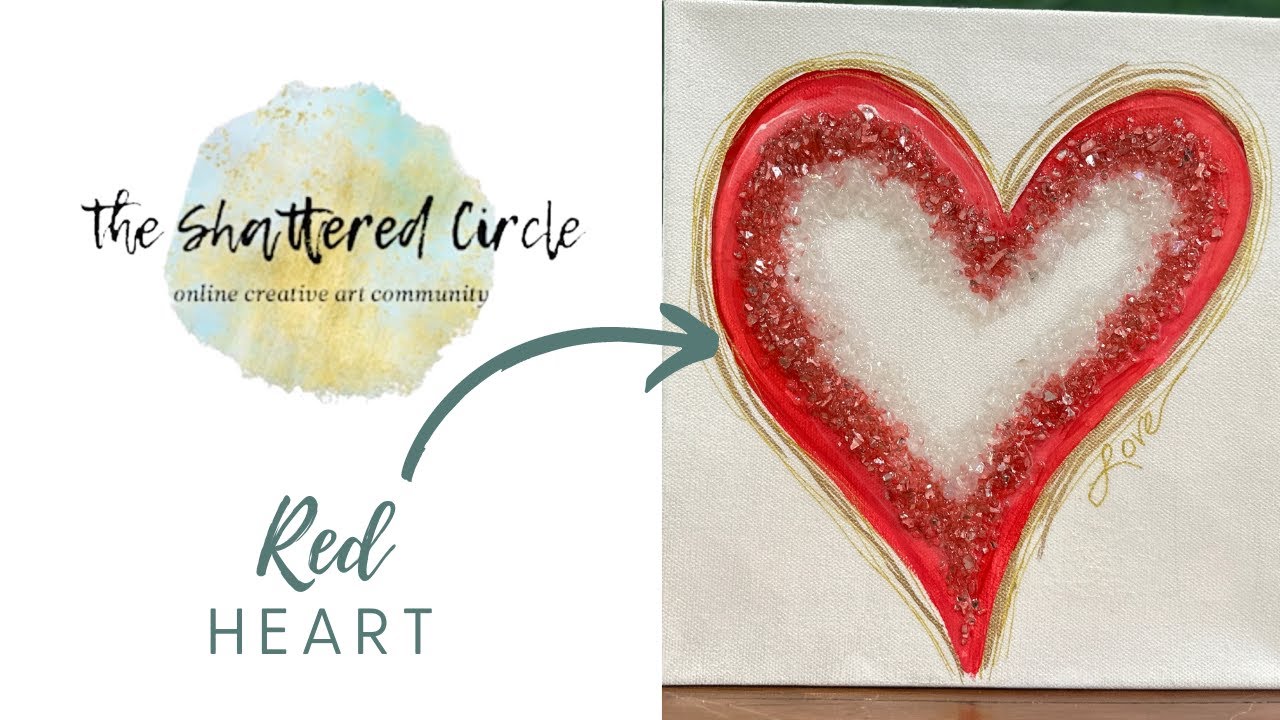 Red Heart (Glass & Resin Art Tutorial)